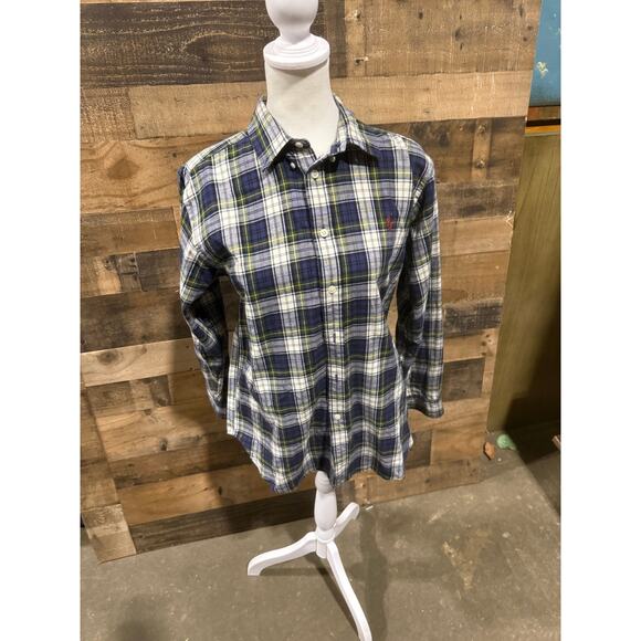 Ralph Lauren- Blue/Green- Plaid Button Down- Size L - Picture 5 of 8